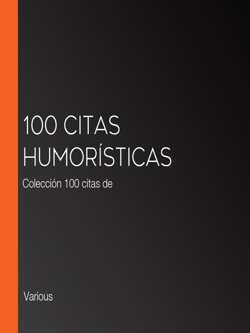 Cover image for 100 citas humorísticas